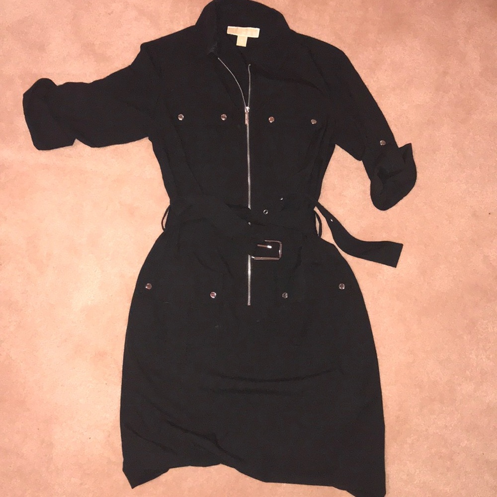 Black belted Michael Kors dress